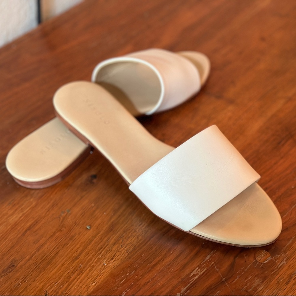 Nisolo Isla Slide Sandal Cream Size 8
